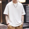 380g heavy-duty Xinjiang cotton solid-color short-sleeved T-shirt, pure cotton men's summer trendy brand casual loose half-sleeved T-shirt base Application Scenario